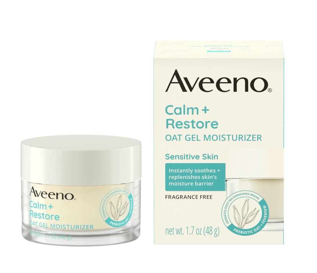  Aveeno Calm + Restore Oat Gel Facial Moisturizer for Sensitive Skin